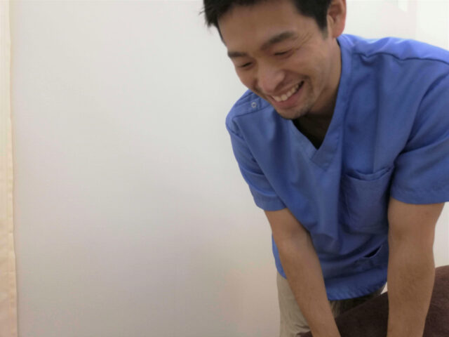 施術中の写真