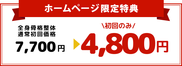ホームページ限定価格